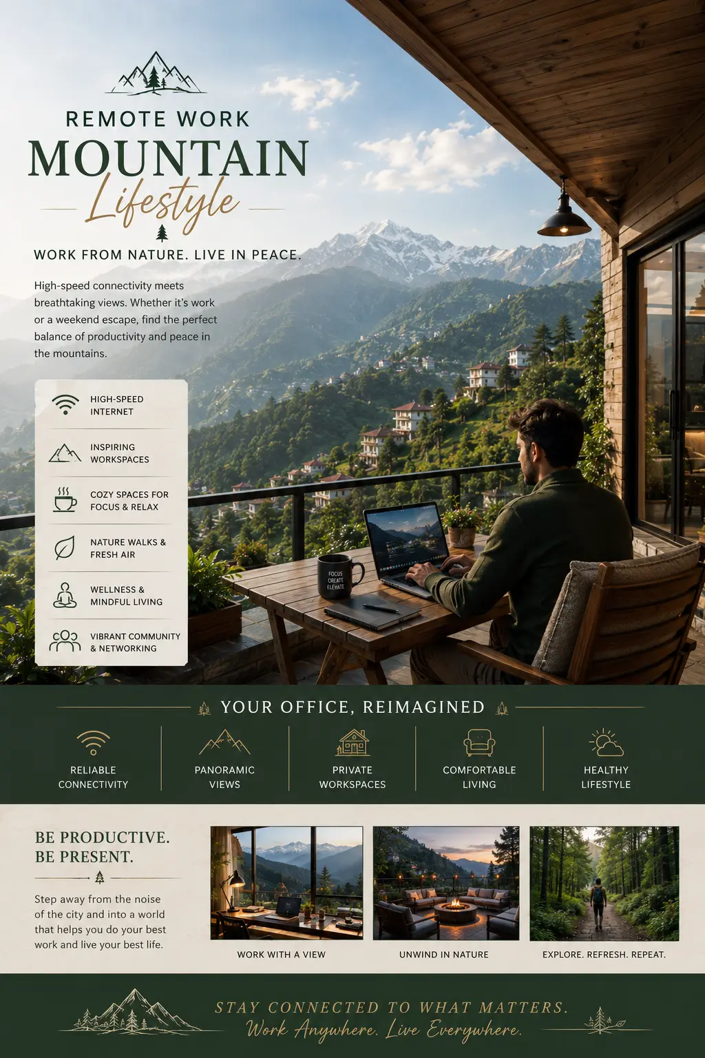 Remote work in hills